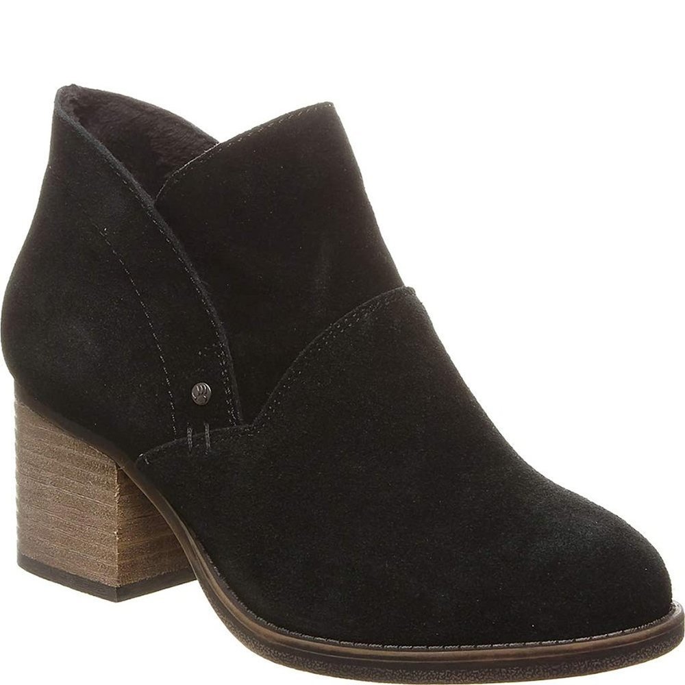 BEARPAW Women's Onyx Booties Suede Charcoal